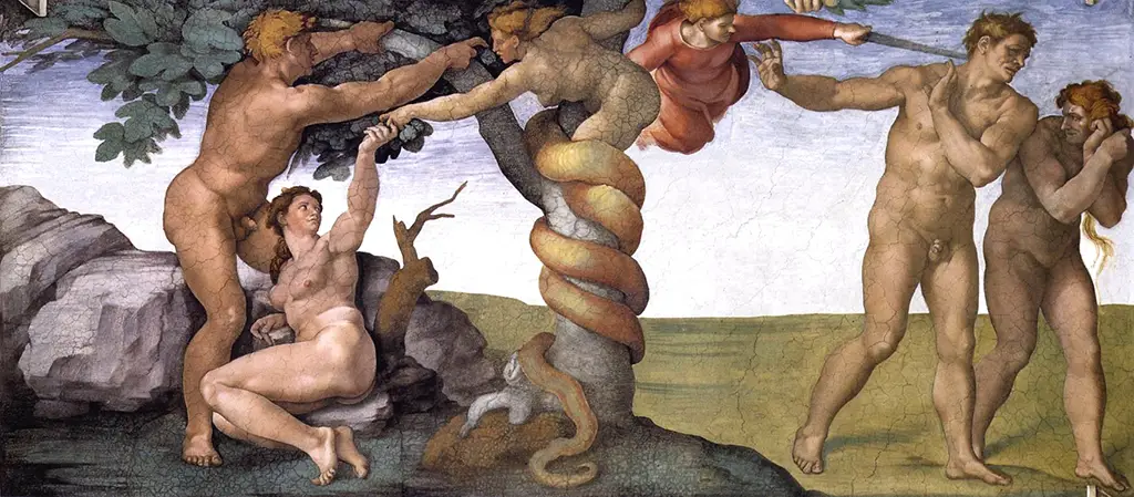 The Fall and Expulsion Michelangelo